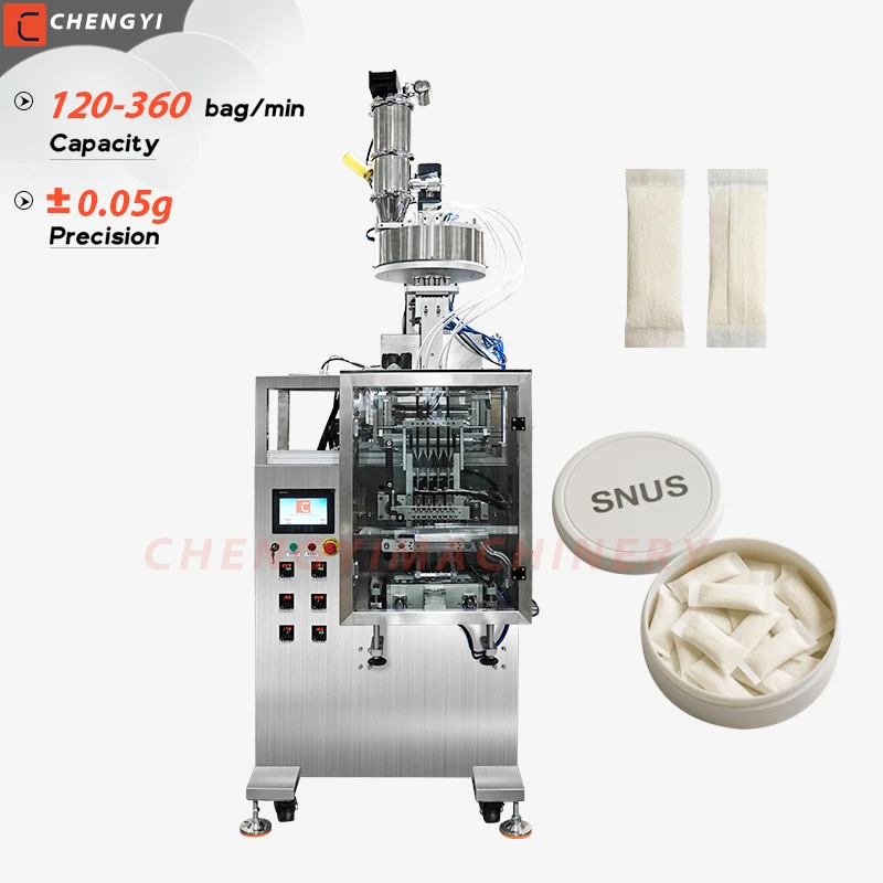 Four lane Snus Packing Machine with Heat Sealing