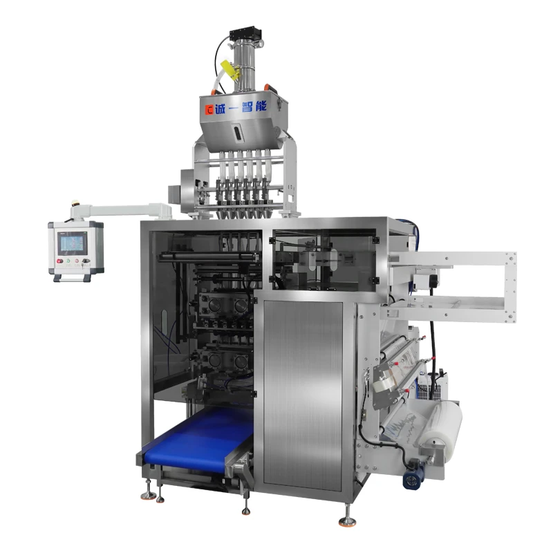 Multi-lane 4-Side Sealed Granule Packaging Machine For Chicken bouillon and yeast powder